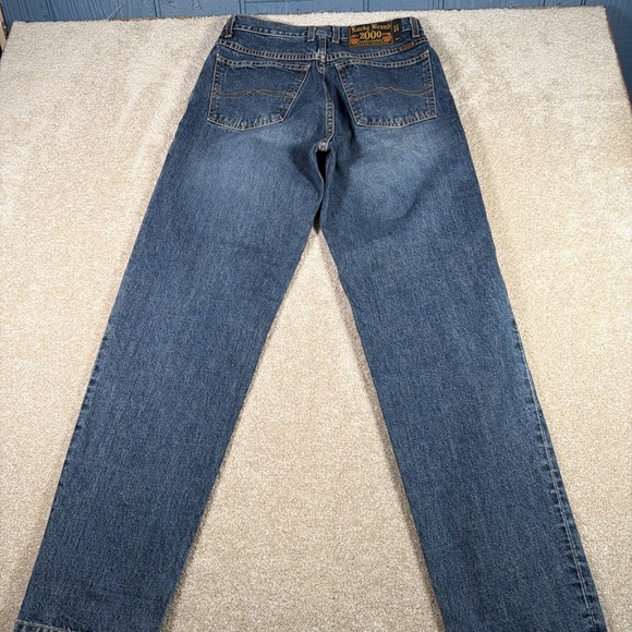 Lucky Brand Gene Montesano Blue Jeans Mens 31 (FITS 30 X 32) Made In USA Denim - Picture 3 of 10